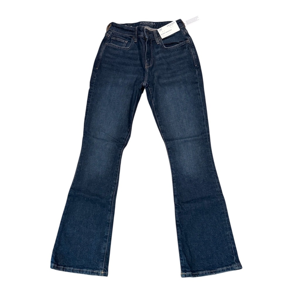 Arizona Jean Co Skinny Bootcut Jeans Dark Wash Mid-Rise Denim Womens 2 Short NWT